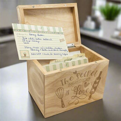 Recipe Card Keepsake Box - Custom Engraved – Burnin' Love Laser Engraving