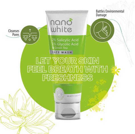 Nano White Exfoliating & Brightening Face Wash combo | 2% salicylic ...