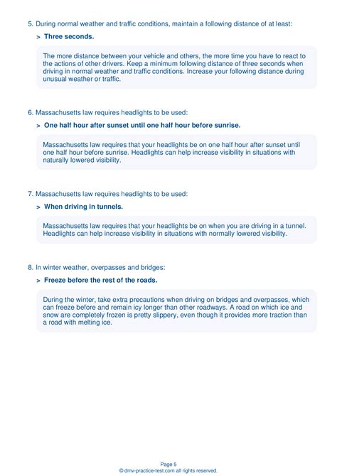 FREE Massachusetts DMV Practice Test | Driving License Permit test ...