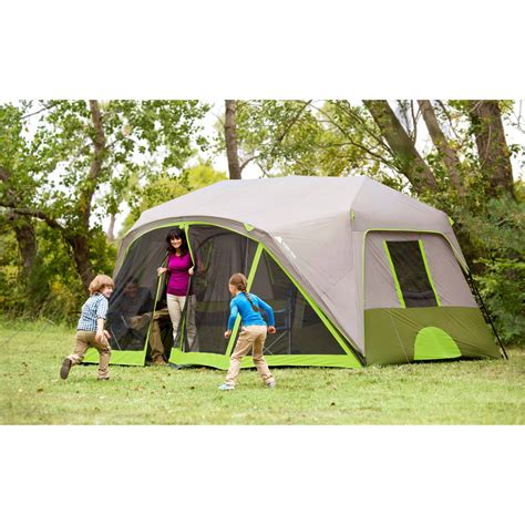 Buy Ozark Trail 9 Person 2 Room Instant Cabin Tent with Screen Room ...