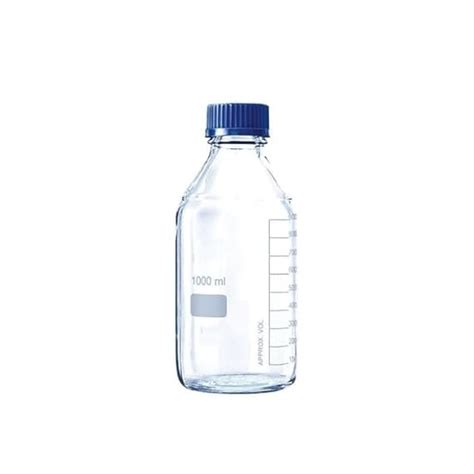 EXGEM Borosilicate Glass Reagent Bottle with Screw Cap Wide Mouth ...