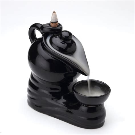 Tea Pot Smoke Fountain Back Flow Incense Burner With 20 Incense Cones ...