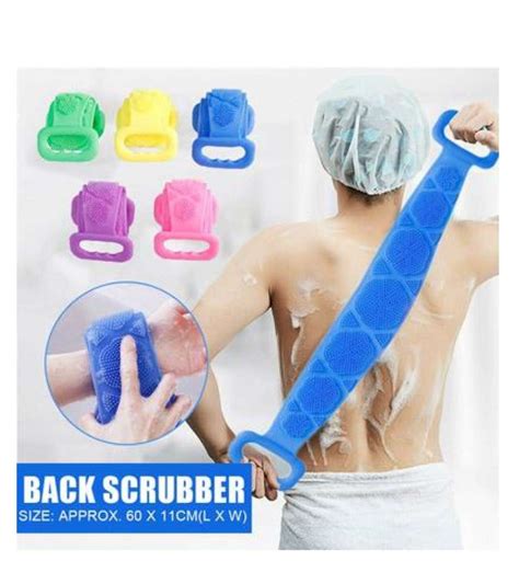 Silicone Body Scrubber Bath Towel Belt 2 Sided Exfoliating Shower Wash ...