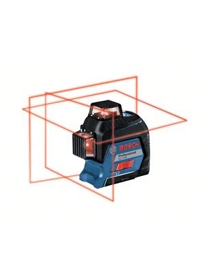 Bosch GLL 3-80 Professional Line Laser Level, 3 x 360° Red Laser Lines ...