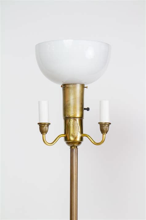 Mid 20th Century Traditional Brass Six Way Floor Lamp For Sale at 1stDibs