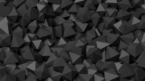 Fundo abstrato da pilha dos poliedros 3D pretos | Foto Premium