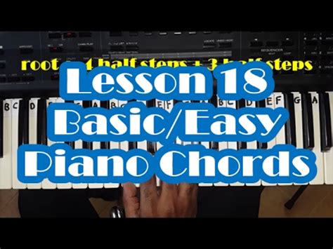 Basic Piano Chords - Beginner Piano Lesson 18 - How to Play Easy Chords ...