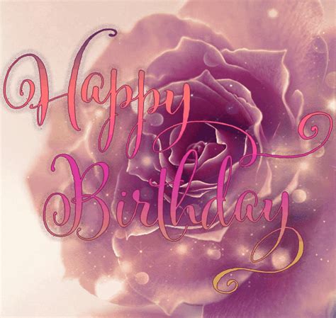 Glitter Elegant Happy Birthday Gif - Animasi gif