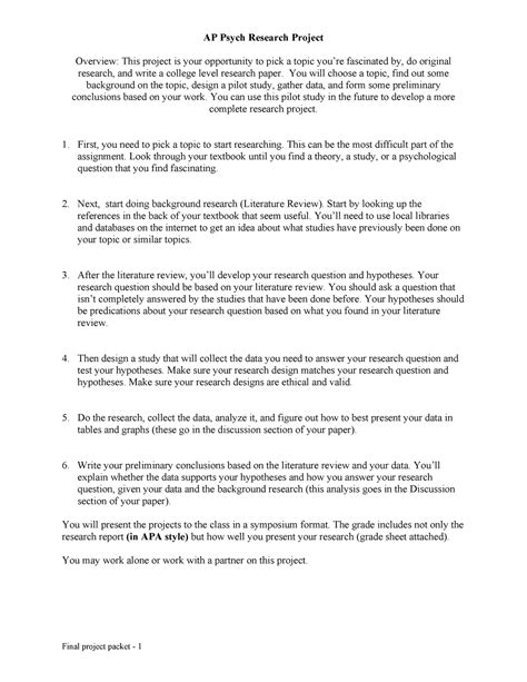 Image result for AP Research Project Examples