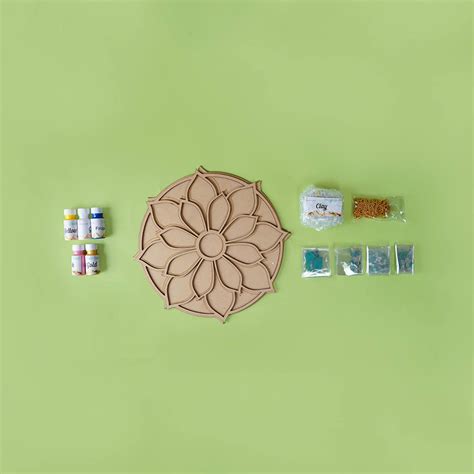 Buy Colourful MDF DIY Festive Rangoli Kit Online On Zwende