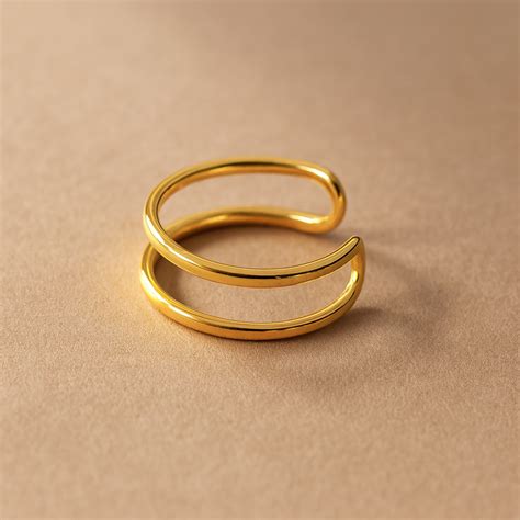 Dual Curve Ring-Demi Fine Ring | Anushka Jain Jewellery