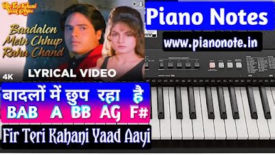 Baadlon Mein Chup Raha Hai Chand Piano Notes - Piano Notes