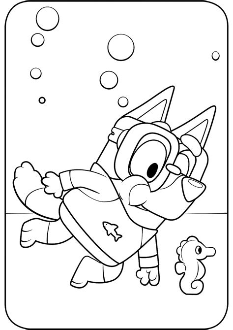 Bluey Coloring Pages Indy
