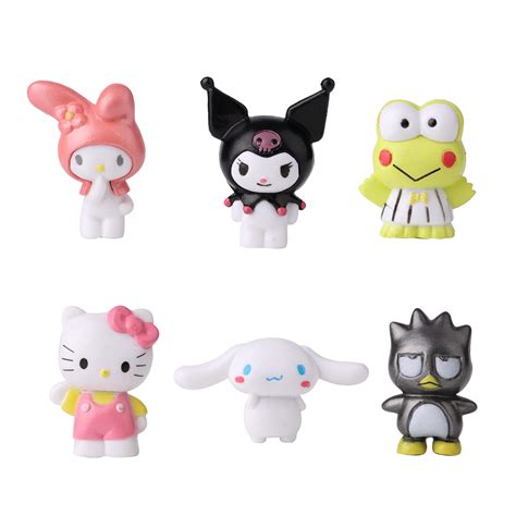 yiwoo 6 Pack Cute Lovely Characters Figurines For Kids Birthday Party ...