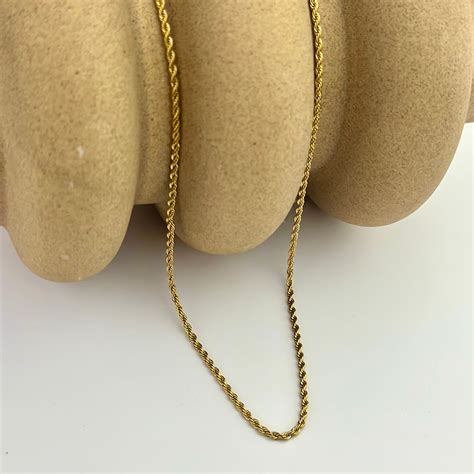Rope design chain -18k Gold Plated – Gemstonegala
