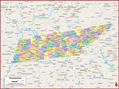 Online Maps: Tennessee County Map