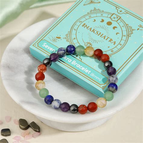 Seven Chakra Crystal Bracelet 8 mm – ServDharm