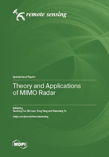 Theory and Applications of MIMO Radar | MDPI Books
