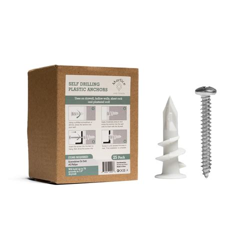 Mortice and Tenon Self Drilling Plastic Drywall Anchors and Screws Kit ...