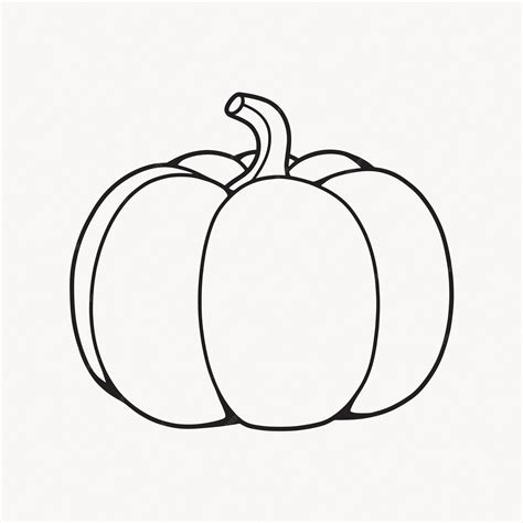 Premium Vector | Simple pumpkin outline drawing