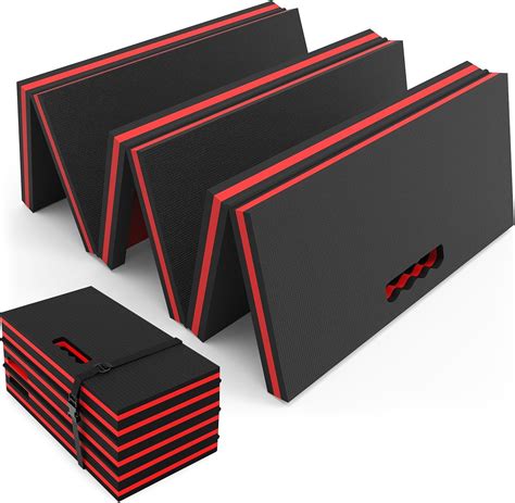 Thick Mechanic Mat, Foldable EVA Mat with Magnetic Tool Compartments ...