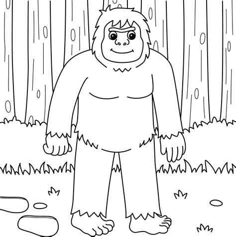 Coloring Bigfoot Pages Sasquatch Drawing Finding Printable Big ...