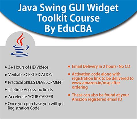 Java Swing GUI Widget Toolkit by EDUCBA (Email Delivery in 2 hours - No ...
