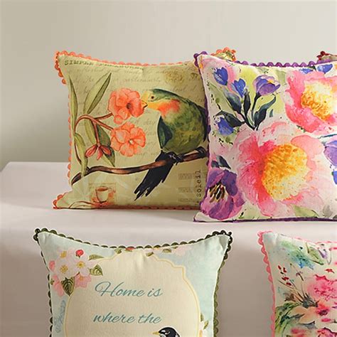 Buy SWAYAM Floral Print Cushion Covers - Set of 5 - 40 x 40 cm from ...