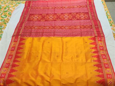 Yellow Odisha Khandua Silk Saree - Crafts Collection