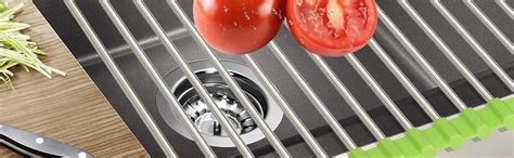Bletilla Stainless Steel Kitchen Organizer Foldable/Roll-Up Over Sink ...