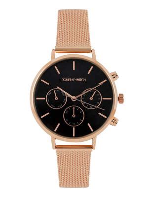 Buy Joker & Witch Moscow Black Dial Rose Gold Mesh Strap Analog Womens ...