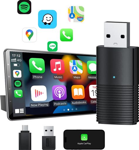 Amazon.com: Mini Wireless Carplay Adapter, Auto-Connect for Cars with ...