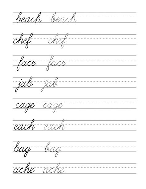 Free beginning cursive - writing template Part 3 | Cursive writing ...