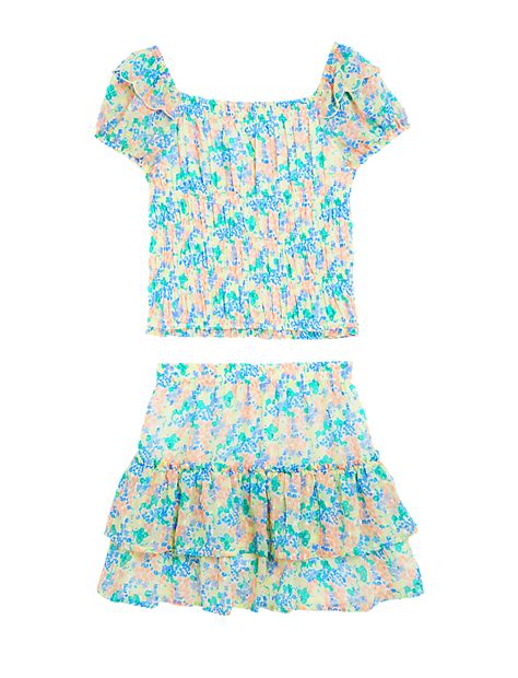 Buy Floral Top & Skirt Outfit at Marks & Spencer