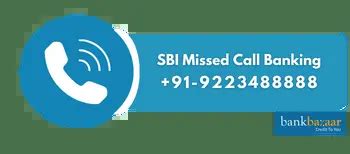 SBI Missed Call Balance Check Number - Dial +91-9223488888