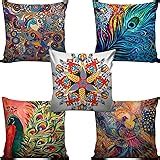 Buy AEROHAVEN Premium Set of 5 Birds Digital Printed Hand Stitched ...