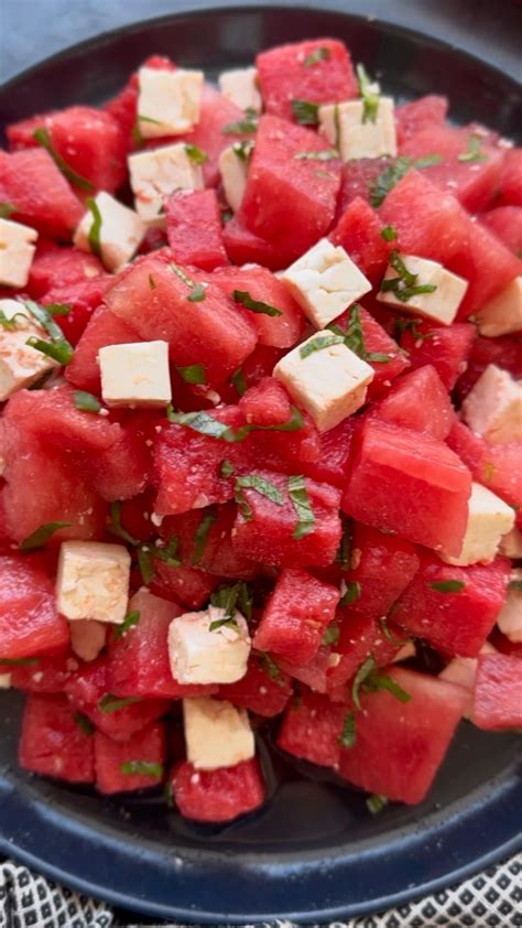 Watermelon salad with feta cheese and mint recipe – Artofit