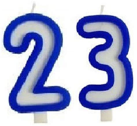 KHR (5 inch) Number 23 Shape Candle For Birthday Party / Anniversary ...