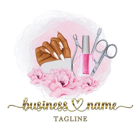 Nails Tech Logo Design Nail Logo Logo for Business Pink - Etsy UK