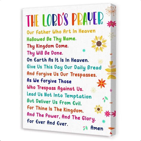 Christian Wall Art for Kids,Bible Scripture Wall Decor,Childrens Prayer ...