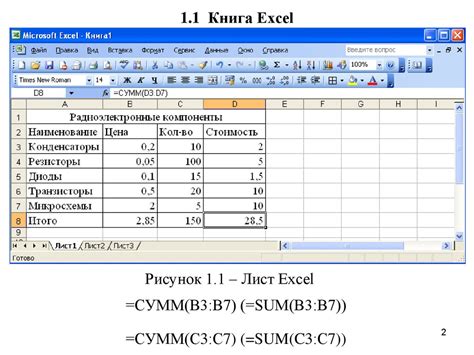 Электронные таблицы. Формулы и функции. Вычисления в Excel. Графики и ...