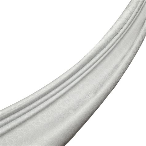 Ice White Mini Seljuk Monogram Scarf | Ipekevi
