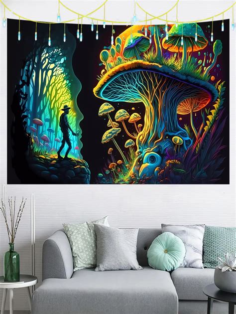 Mushroom Print Tapestry | SHEIN USA