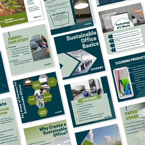 Sustainable Office Basics Social Media Posts - The Ecodemy