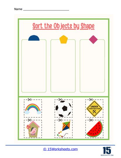 Image result for Sorting Shapes Worksheet