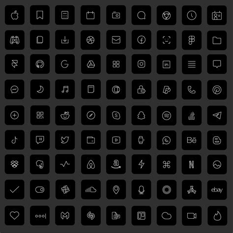 Schwarz iOS 17 App Icons: Dark Mode Theme mit Widgets (Digitaler ...