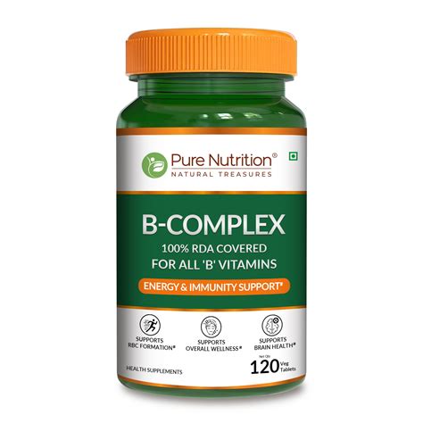 Pure Nutrition B-Complex – 100% RDA of B Vitamins | Energy & Immunity