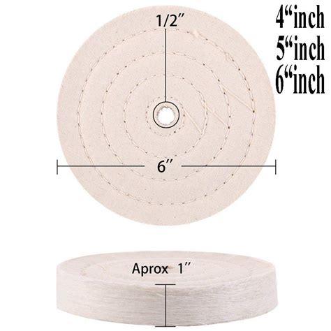 Buy DIY Crafts Extra Thick Buffing Polishing Wheel 4/5/6"inch ( 50 Ply ...