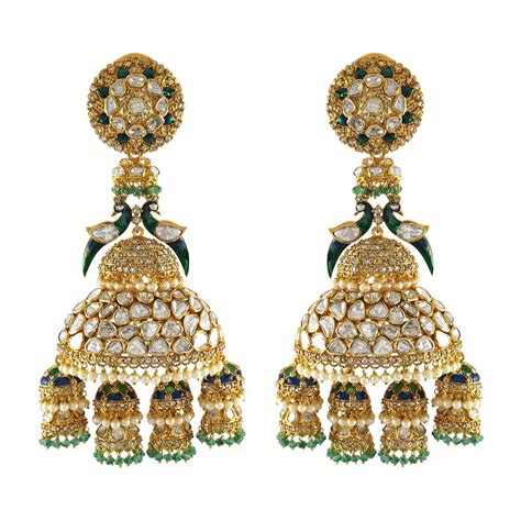 Statement Peacock Jhumki – Kalajee Jewellery