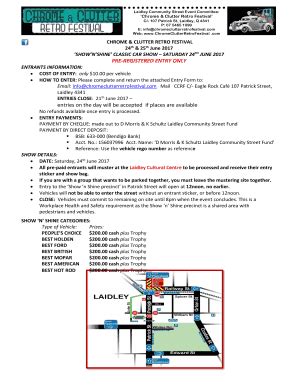 Fillable Online PRE-REGISTERED ENTRY ONLY entries on the day will be ...